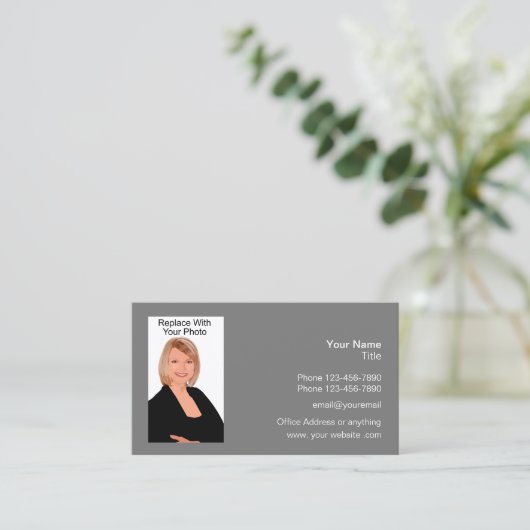 Fotosjabloon voor professioneel gebruik visitekaartje (Staand voorkant)