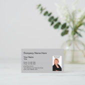 Fotosjabloon voor professionele lezers visitekaartje (Staand voorkant)