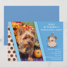 Fotosjabloon voor Puppy Party Kaart
