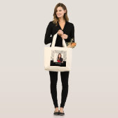 Fotosjabloon voor "Silver Grey" Grote Tote Bag (Voorkant (model))