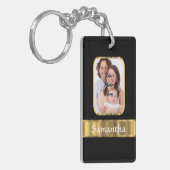 Fotosjabloon voor zwart en goud sleutelhanger (Voorkant Links)