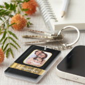 Fotosjabloon voor zwart en goud sleutelhanger (Voorkant Rechts)
