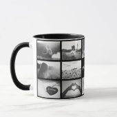 Fotosjabloon voor zwart-wit monogrammen mok (Links)