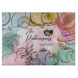 Fotosjabloon Waterverf Fruit Snijplank