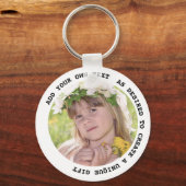 FOTOSLEUTELRING Met tekst Cadeaus onder $5 Sleutelhanger (Voorkant)