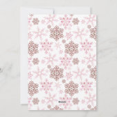 Fotosneeuw Zeer Merry Script Red Snowflake Feestdagenkaart (Achterkant)