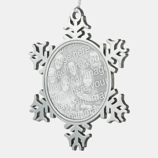 Fotosnowflake-versiering | kerstafbeelding toevoeg tin sneeuwvlok ornament (Rechts)