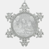 Fotosnowflake-versiering | kerstafbeelding toevoeg tin sneeuwvlok ornament (Voorkant)