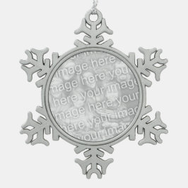 Fotosnowflake-versiering | kerstafbeelding toevoeg tin sneeuwvlok ornament
