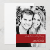 Fotosparen Framboos Save the Date Kaart (Voorkant / Achterkant)