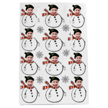 Fotospoelen met gezichtsopname en sneeuwvlokken up