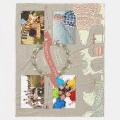 Foto'sRustic Polar Beer Fawn Fox Kerstpattern Fleece Deken (Voorkant)