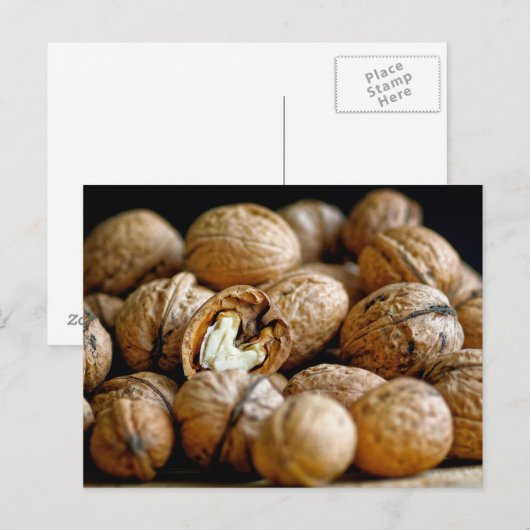 Fotostapel walnoten briefkaart (Voorkant / Achterkant)