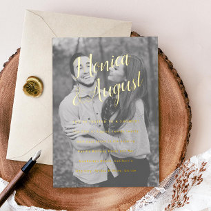 Fotostellen Shower Engagement Party Gold Folie Uitnodiging