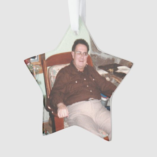 Fotosterren in de hemelherdenking acryl ornament (voorkant)