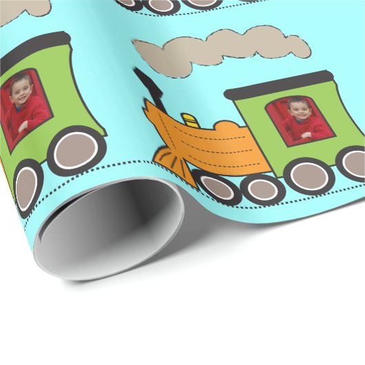 Fotostoomtrain Choo Choo Wrapper Paper Cadeaupapier (Rol Hoek)