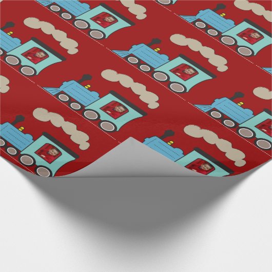 Fotostoomtrain Choo Choo Wrapper Paper Cadeaupapier (Hoek)