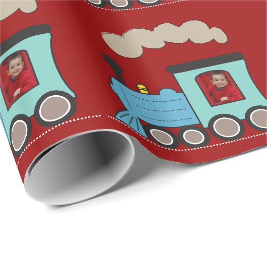 Fotostoomtrain Choo Choo Wrapper Paper Cadeaupapier (Rol Hoek)