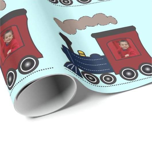 Fotostoomtrain Choo Choo Wrapper Paper Cadeaupapier (Rol Hoek)
