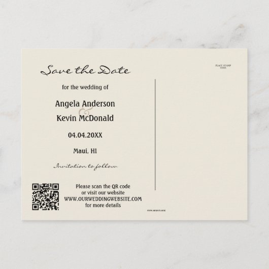 Fotostrand of Bestemming sparen het Briefkaart Dat (Achterkant)