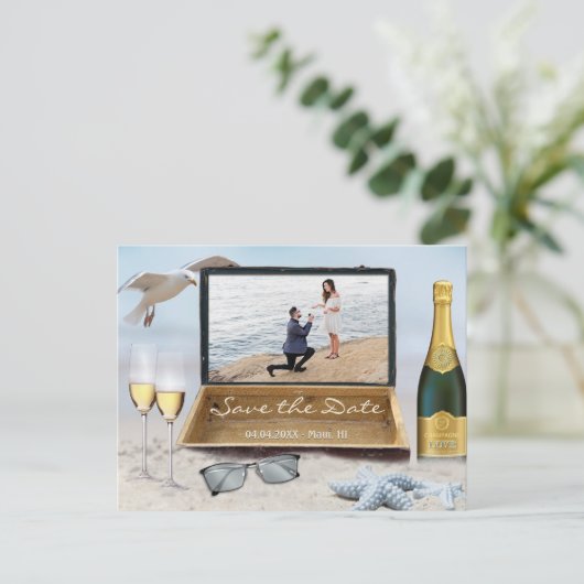 Fotostrand of Bestemming sparen het Briefkaart Dat (Staand voorkant)