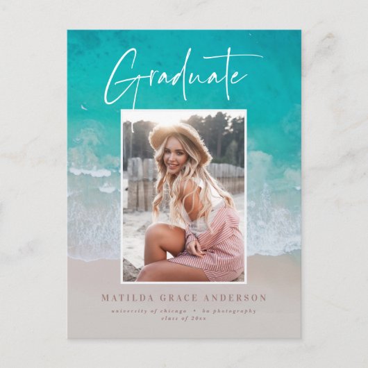 Fotostrandstranspagina afstuderen - aankondiging (Voorkant)