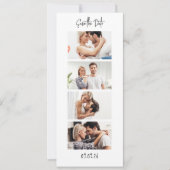 Fotostrip 4 Afbeeldingen QR Code Photobooth Weddin Save The Date (Voorkant)