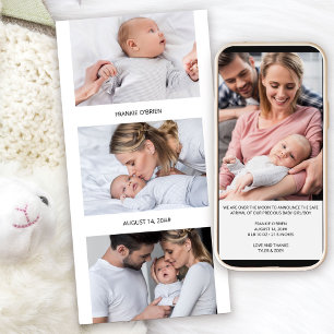 Fotostrip Collage 4 Fotogeboorte Aankondiging