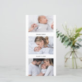 Fotostrip Collage 4 Fotogeboorte Aankondiging (Staand voorkant)