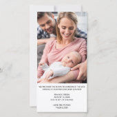 Fotostrip Collage 4 Fotogeboorte Aankondiging (Achterkant)