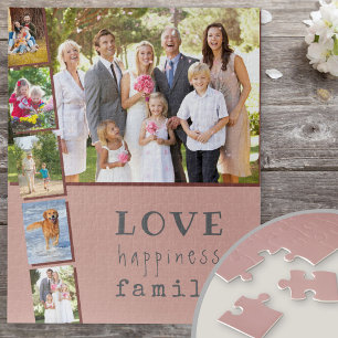 Fotostrip Collage Liefde Geluk Familie Roze Legpuzzel