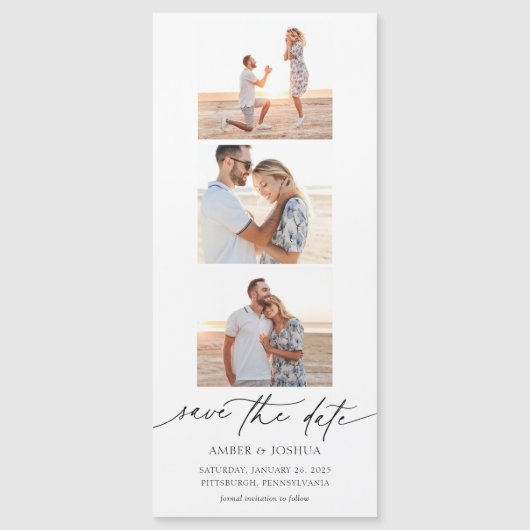 Fotostrip Fotocabine Bruiloft Sla de datum op (Voorkant)