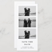 Fotostrip met QR-code Trouwen Save The Date (Voorkant / Achterkant)