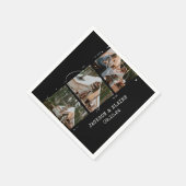 Fotostrip Modern Eenvoudig 3 foto bruiloft Servet (Hoek)