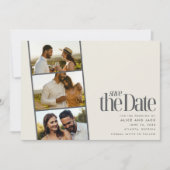 Fotostrip Moderne bruiloft Bewaar de datum Save The Date (Voorkant)
