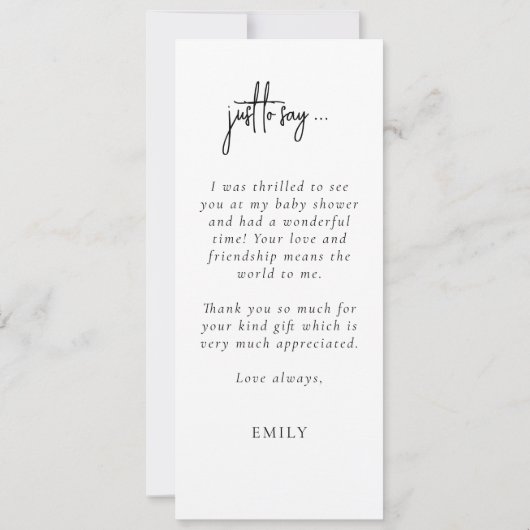 Fotostrip Photobooth Baby shower Bedankt Kaart (Achterkant)