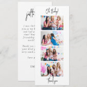 Fotostrip Photobooth Baby shower Bedankt Kaart (Voorkant / Achterkant)