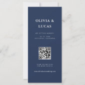 Fotostrip QR Code Navy Blue Wedding (Achterkant)