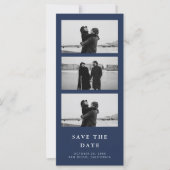 Fotostrip QR Code Navy Blue Wedding (Voorkant)