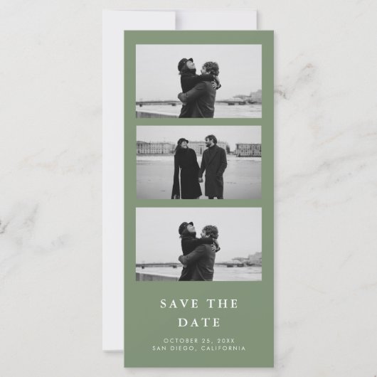 Fotostrip QR Code Sage Green Wedding (Voorkant)