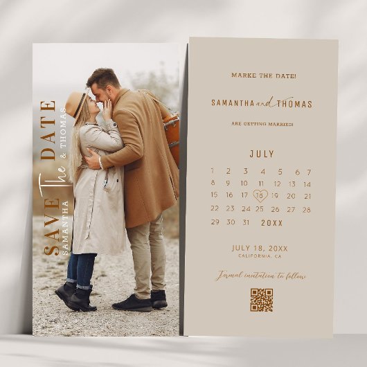 Fotostrip QR Code Wedding Sla de datum op Save The Date