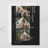 Fotostrip Trendy Moderne foto bruiloft Save The Date (Voorkant)