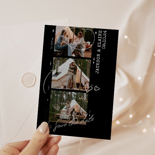 Fotostrip Trendy Moderne foto bruiloft Save The Date