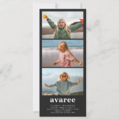 Fotostrip Verjaardag Uitnodiging (Voorkant)