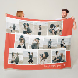 Fotostrips aangepaste kleur gepersonaliseerde deke fleece deken
