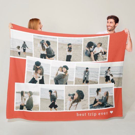 Fotostrips aangepaste kleur gepersonaliseerde deke fleece deken (In situ)