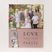 Fotostrips Collage Love Gelukkig Family Roze Legpuzzel (Verticaal)