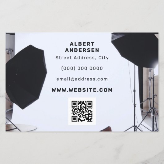 Fotostudio fotograaf flyer (Achterkant)