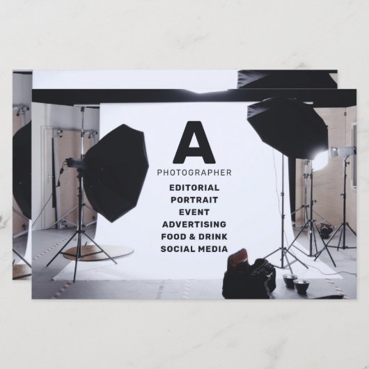 Fotostudio fotograaf flyer (Voorkant / Achterkant)