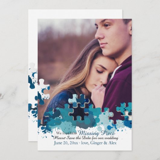 Fotostukje Save the Date Aankondiging (Voorkant / Achterkant)